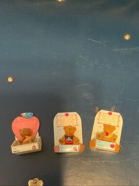 Teacher Bear Card Holder Trio. Handcrafted.